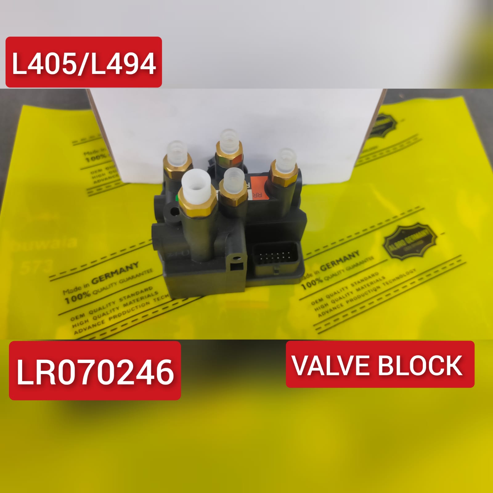 Air Suspension Solenoid Valve Block Rear LR070246 Compatible With LAND ROVER DISCOVERY V L462 & RANGE ROVER IV L405 & RANGE ROVER SPORT II L494