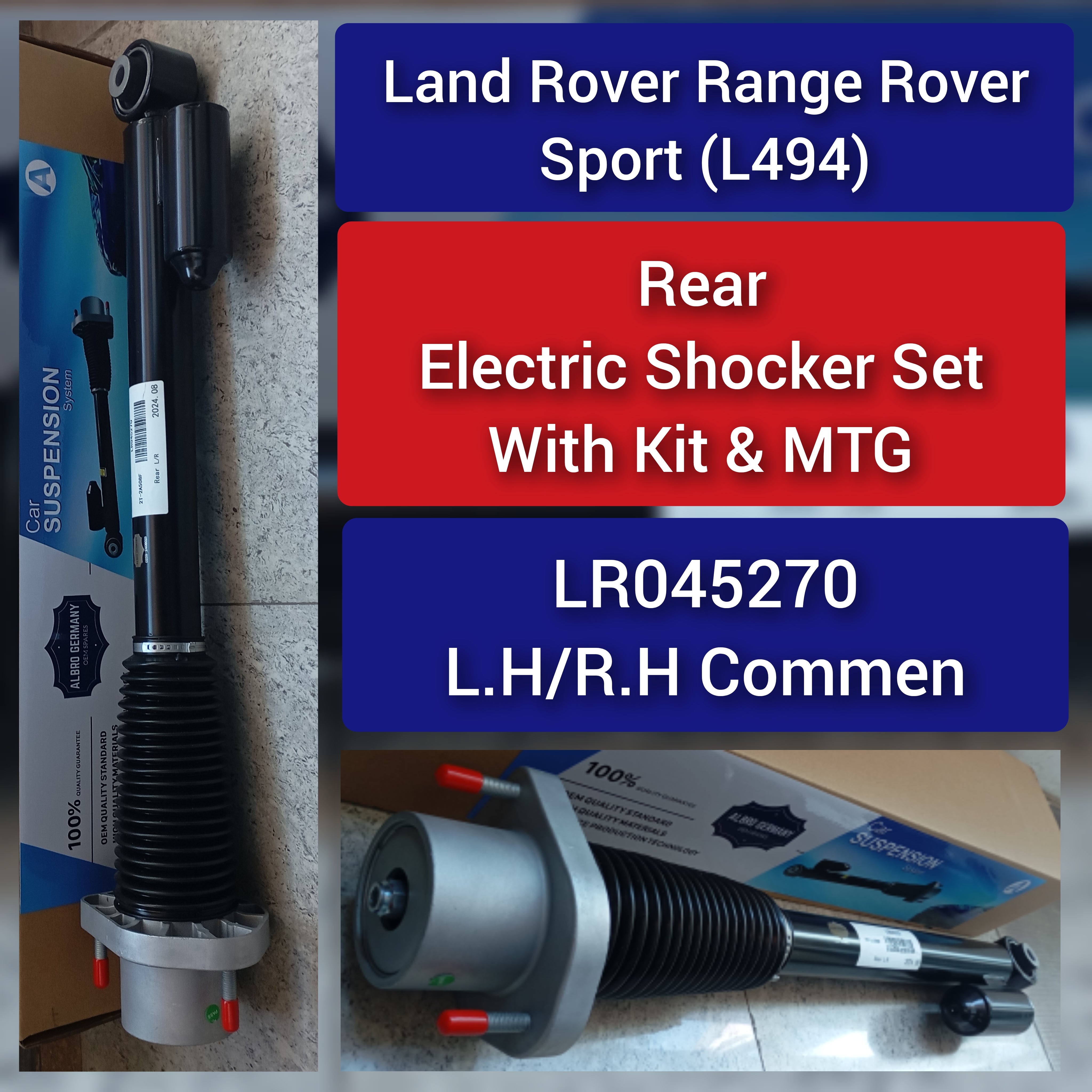 Rear Air Suspension Shock Absorber Strut  LR045270 Compatible With  LAND ROVER RANGE ROVER SPORT II (L494)