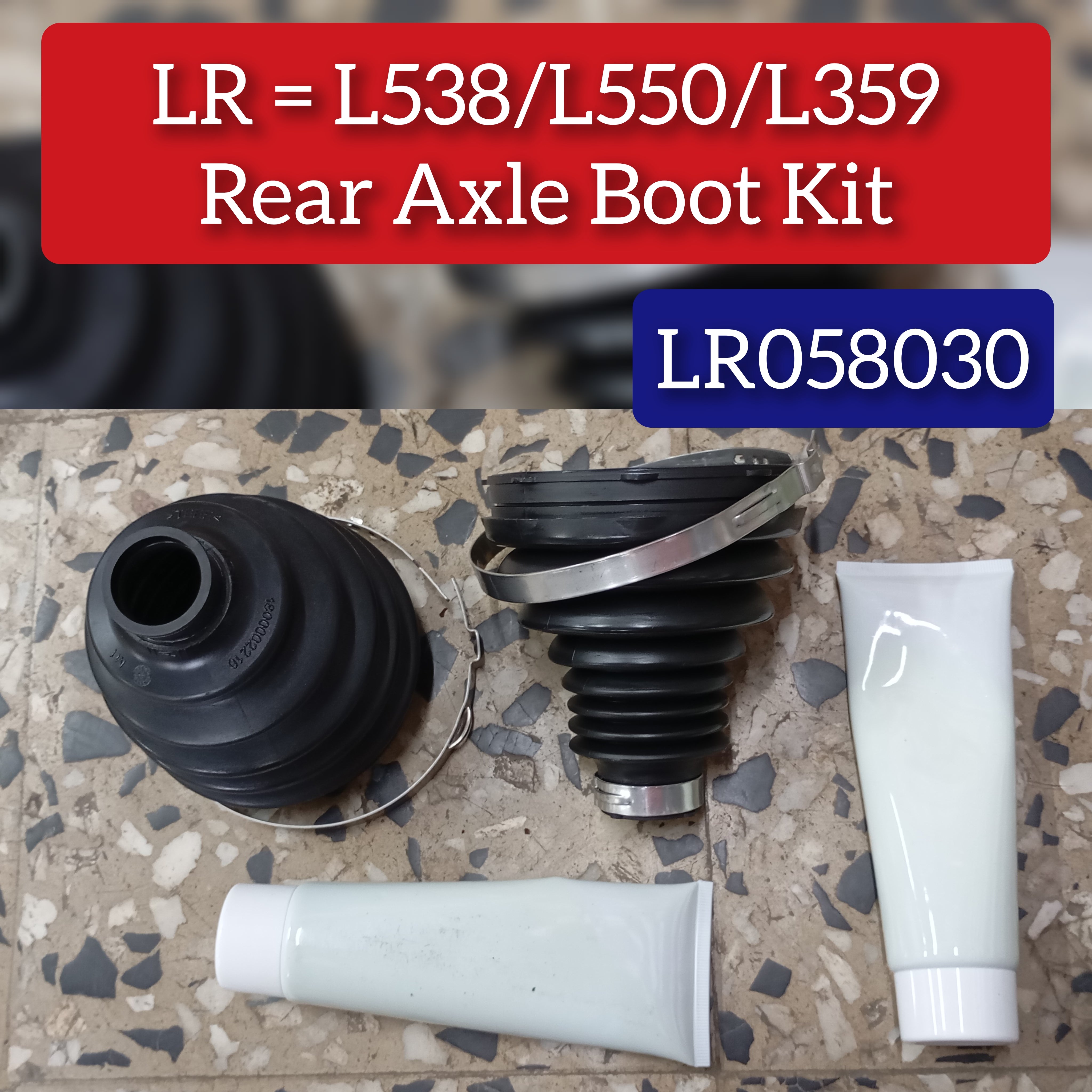 CV Joint Boot Kits LR058030 Compatible With DISCOVERY SPORT (L550) FREELANDER 2 (L359) | LR2 RANGE ROVER EVOQUE (L538) RANGE ROVER EVOQUE Convertible (L538) RANGE ROVER EVOQUE VAN (L538)