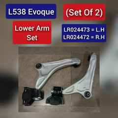 Front Lower Control Arm (Set Of 2) Left LR024473 LR045802 & Right LR024472  LR045803 Compatible with LAND ROVER RANGE ROVER EVOQUE (L538)