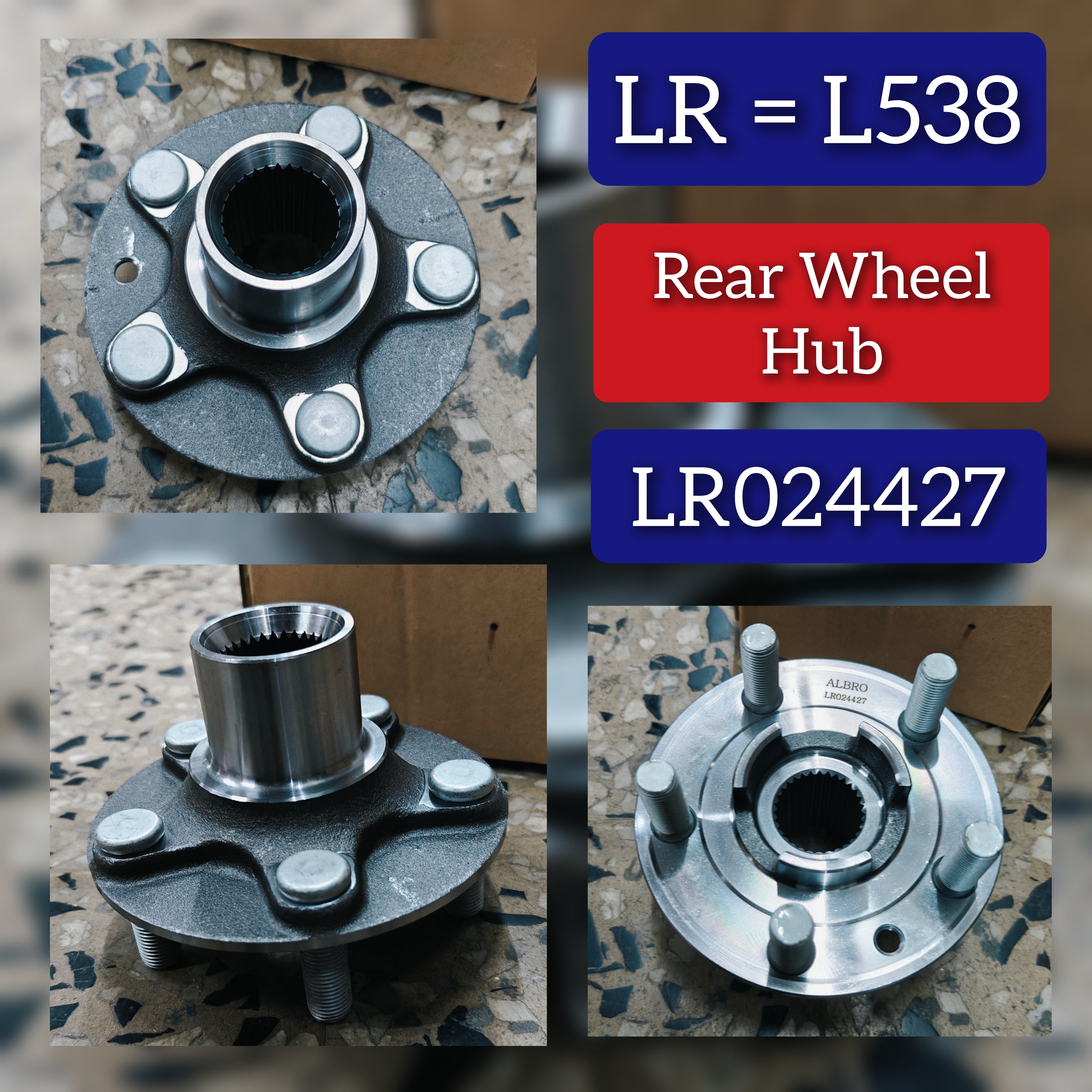 Rear Wheel Hub LR024427 Compatible With LAND ROVER RANGE ROVER EVOQUE (L538) & RANGE ROVER EVOQUE Convertible (L538)