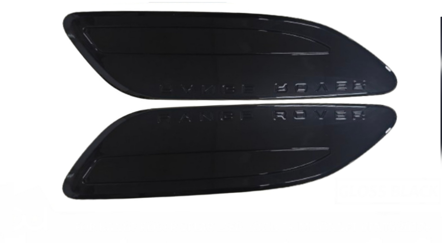 Glossy Black Bonnet Hood Grills Right LR116890 & Left LR116891 Compatible With Land Rover Range Rover Velar - L560 (2017-2024)