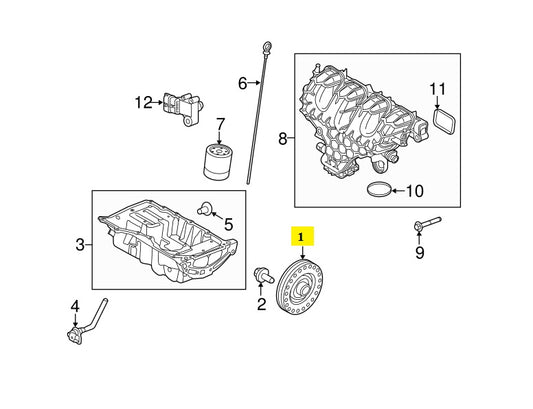 Crankshaft Pulley LR078547 LR025252 LR068885 Compatible With LAND ROVER DISCOVERY SPORT (L550) &RANGE ROVER EVOQUE (L538) & L405 & L494 Tag-CP-10