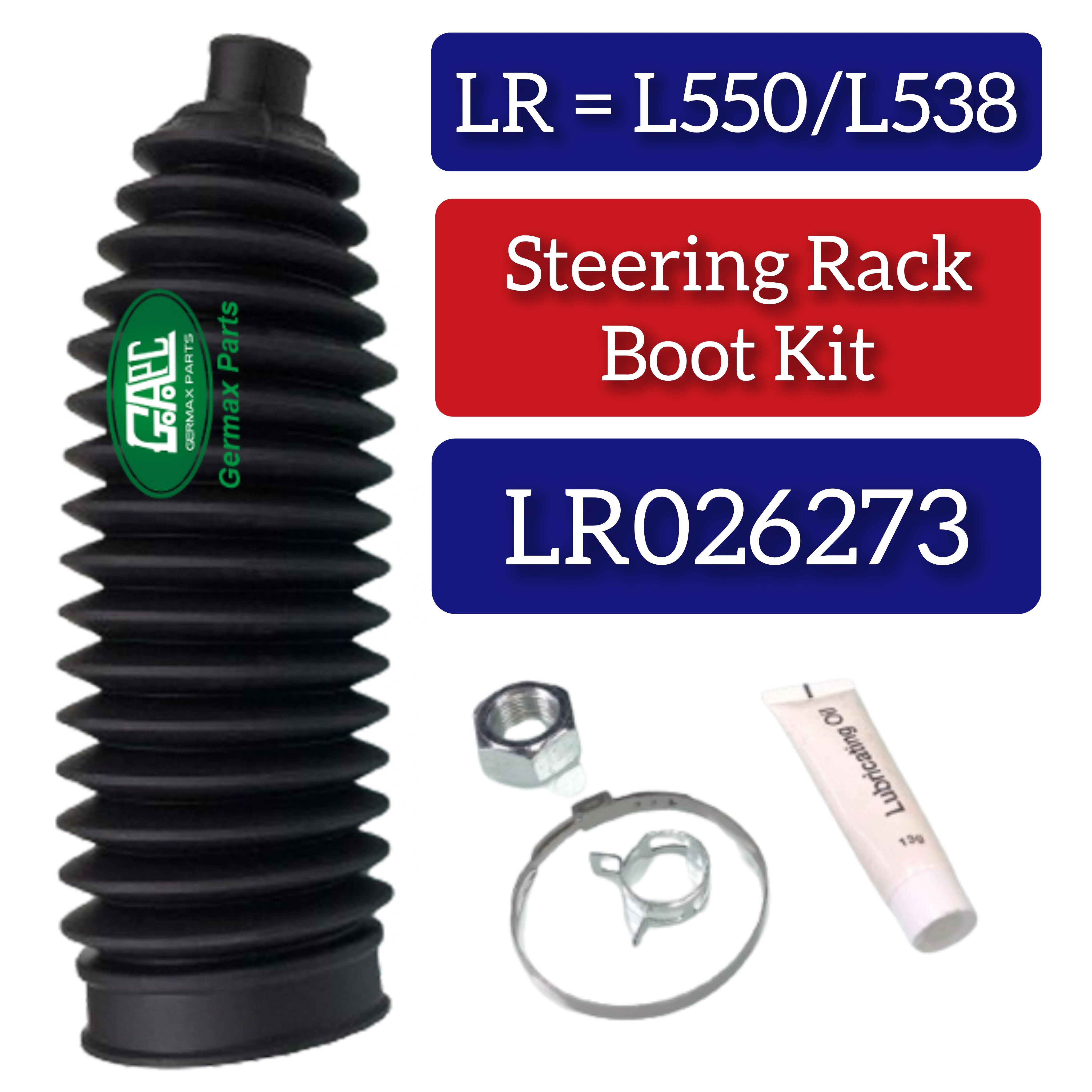 Front Steering Boot Kits LR026273 Compatible With DISCOVERY SPORT (L550) RANGE ROVER EVOQUE (L538) RANGE ROVER EVOQUE Convertible (L538)