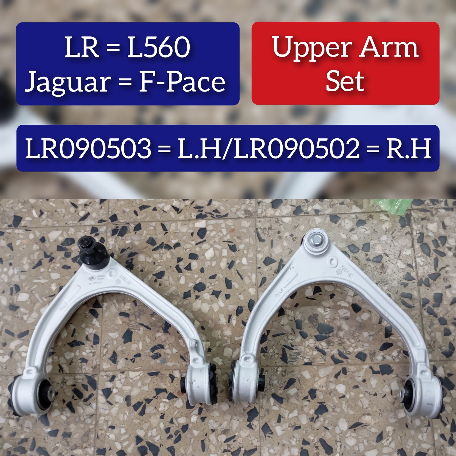 Front Upper Arm Left LR090503 LR117883 & Right LR090502 LR117884 Compatible With LAND ROVER RANGE ROVER VELAR (L560)