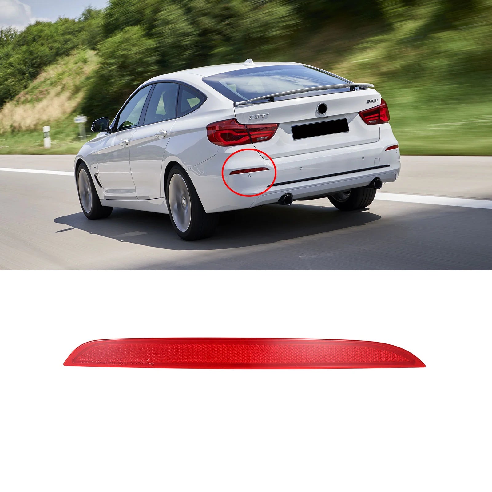 REAR REFLECTOR Right 63147417480 Left 63147417479 Compatible with BMW  3 Series F34 GT