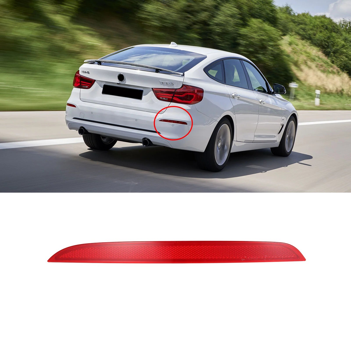 REAR REFLECTOR Right 63147417480 Left 63147417479 Compatible with BMW  3 Series F34 GT