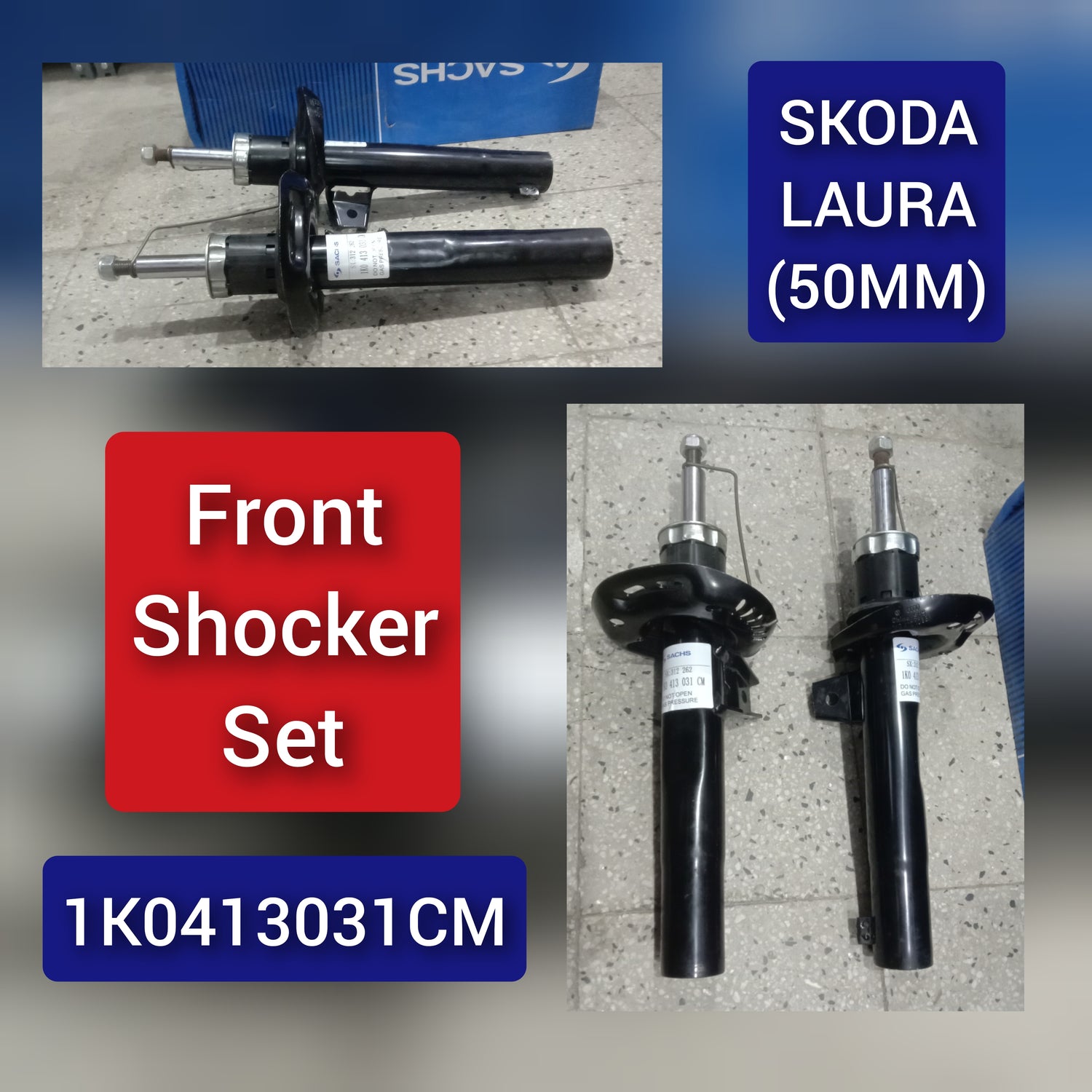 Front Shock Absorber 1K0413031CM Compatible With SKODA OCTAVIA II (1Z3) | LAURA & VW JETTA III (1K2) | BORA | VENTO, JETTA IV (162, 163, AV3, AV2) | JETTA / CLASICO | VENTO (1PCS)