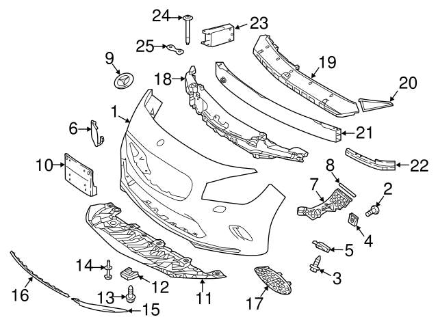Front Bumper Brackets Left 1178850700 & Right 1178850800 Compatible With Mercedes-Benz CLA C11 (2016-2019) Tag No.502