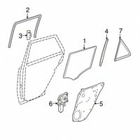 Rear Left Power Window Regulator 1647303179 Compatible with MERCEDES-BENZ M-CLASS (W164)