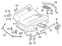Bonnet Hood Spring Set Left & Right 1668800027 Compatible with MERCEEDES BENZ W166