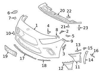 Front Bumper Bracket Left 1778854103 & Right 1778854203 Compatible With Mercedes-Benz A-CLASS W177 (2018-2023) Tag No.743