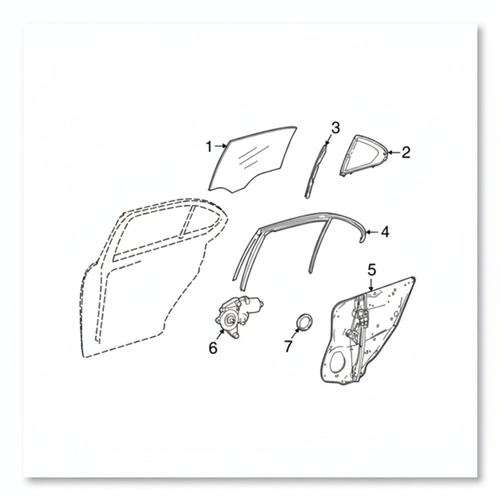 Rear Left Power Window Regulator 2127301779 Compatible with MERCEDES-BENZ C-CLASS (W204) & E-CLASS (W212)