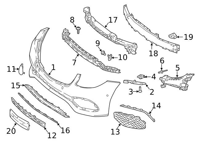 Front Bumper Lower Grille 2138850100 A2138850100 Compatible With MERCEDES-BENZ E-CLASS (W213) 2017-2020 Tag-BG-104