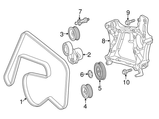 Belt Tensioner With Pulley 6512001770 6512001670 6512000070 Compatible With MERCEDES-BENZ C-CLASS (W204) & CLS (C218)& E-CLASS (W212) & M-CLASS (W166) & S-CLASS (W221, V221)