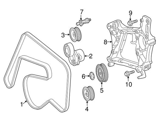 Belt Tensioner With Pulley 6512001770 6512001670 6512000070 Compatible With MERCEDES-BENZ C-CLASS (W204) & CLS (C218)& E-CLASS (W212) & M-CLASS (W166) & S-CLASS (W221, V221)