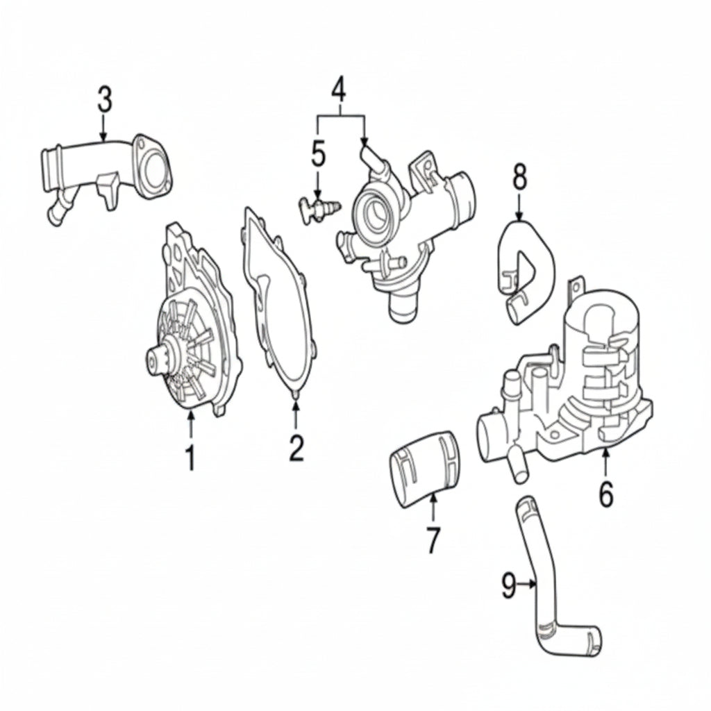 Coolant Inlet Connection 6512006000 6512001656 6512003900 A6512000456 A6512001056 For MERCEDES-BENZ M-CLASS W166 Tag-E-12