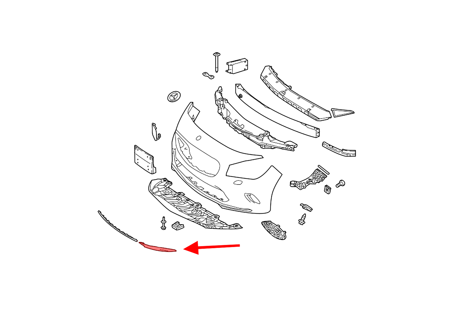 Front Bumper Chrome Left 1178855000 & Right 1178855100 Compatible With MERCEDES-BENZ CLA Coupe (C117)2017-2019 Tag No.109