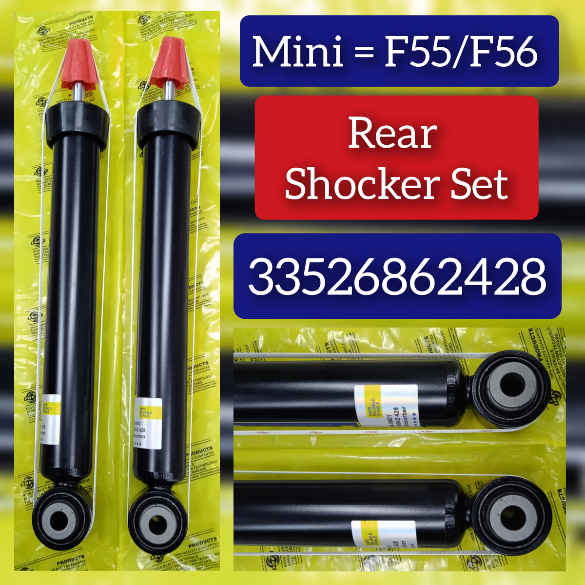 Rear (Left & Right Same)  Shock Absorber 33526862428 Compatible With MINI (F55) | MINI / COOPER & MINI (F56) | MINI / COOPER & MINI Convertible (F57) (1PCS)