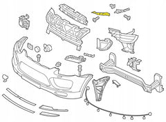 Front Bumper Bracket Left 95850588900 Right 95850589000 Compatible With Porsche Cayenne 2011 Tag No.203