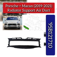 Radiator Support Air Duct 95B121710 Compatible With Porsche Macan (2018-2021)