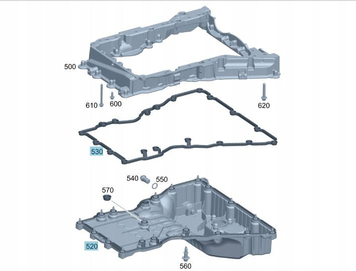 Oil Sump Pan 6510100328 6510100828 Compatible With MERCEDES-BENZ C-CLASS W204 & CLS C218 & E-CLASS W212 Tag-OP-02