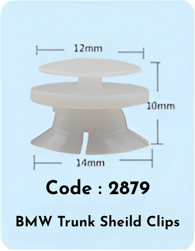 Trunk Sheild Clips (Set of 10) Code:2879 Compatible With BMW