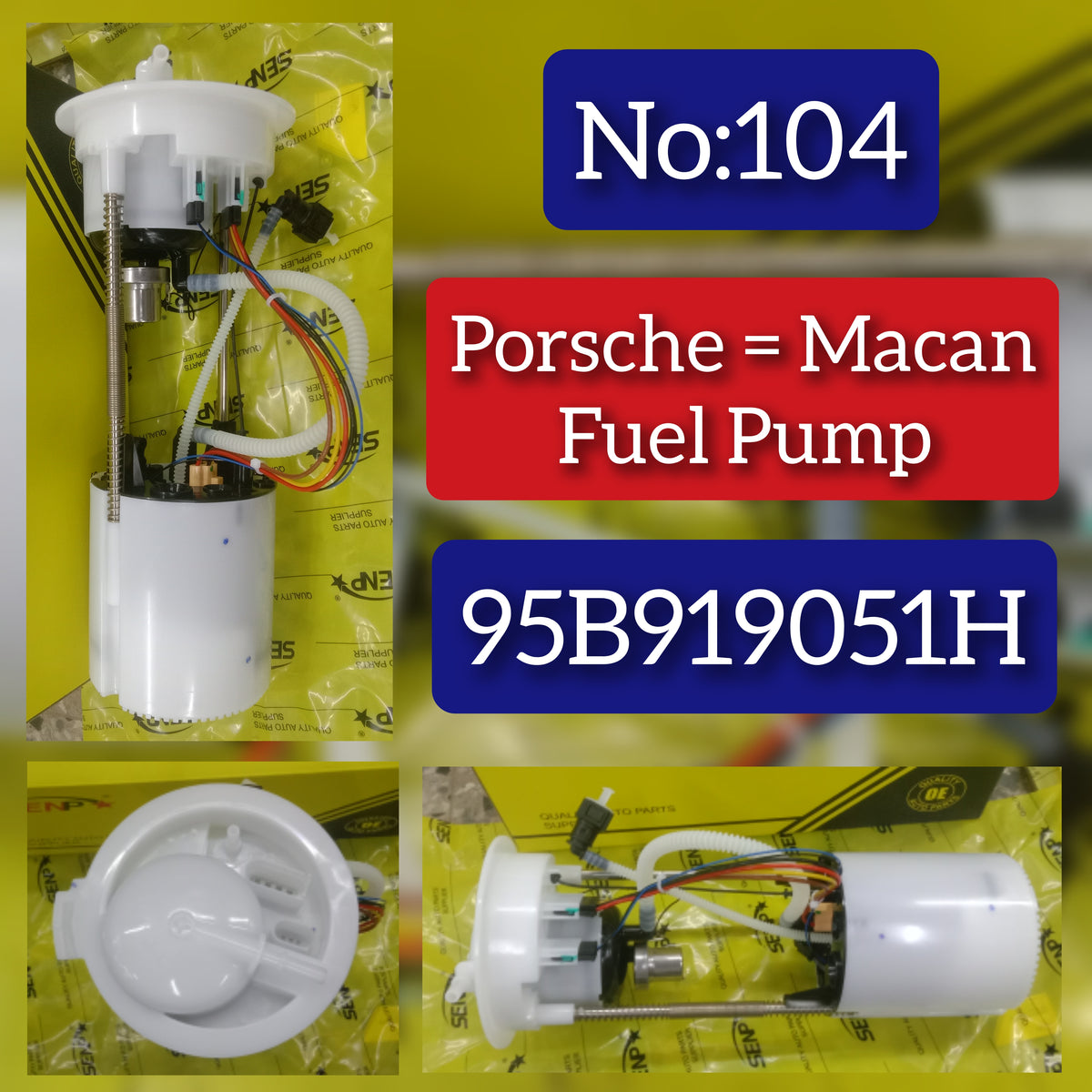 Fuel Pump 95B919051H Compatible With Porsche Macan Tag No.104