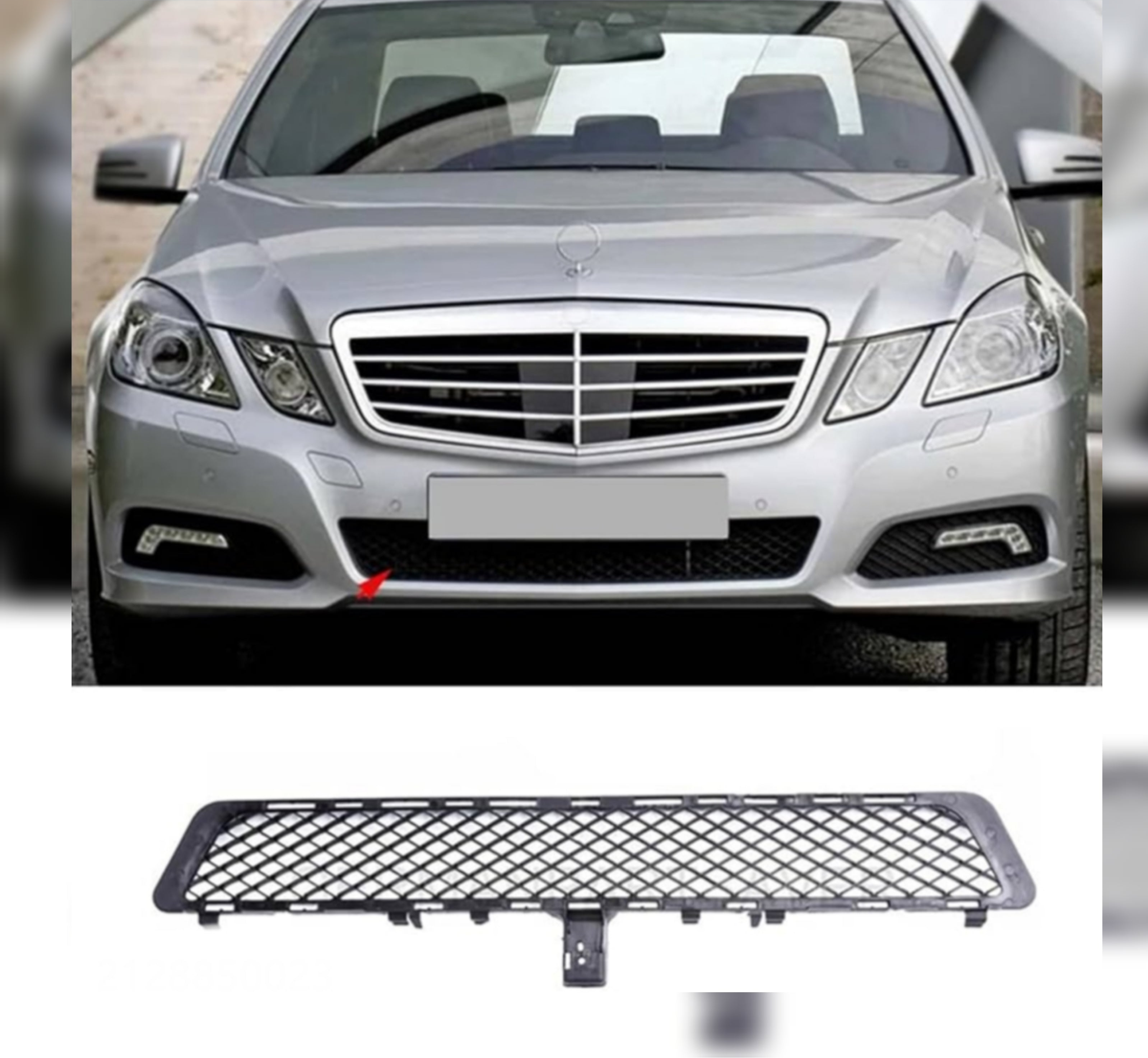 Front Bumper Grill A2128850523 Compatible With Mercedes Benz 212 T-1 (2010-2013) Tag No.109