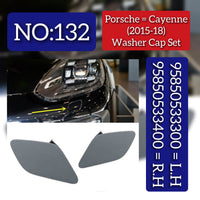 Headlight Washer Cover Cap Left 95850533300 Right 95850533400 Compatible With Porsche Cayenne 958 (2015-2018) Tag No.132
