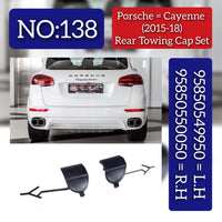 Front Bumper Tow Towing Cap Cover Hook Left 95850549950 Right 95850550050 Compatible with PORSCHE CAYENNE (2015-2018) Tag No.138