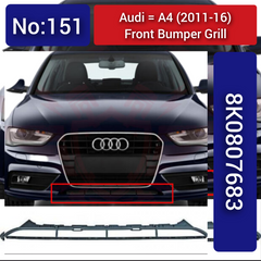 Front Bumper Lower Grill 8K0807683 Compatible With AUDI A4 2011-2016 Tag-BG-151