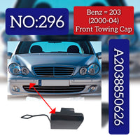 Front Bumper Tow Towing Cap Cover Hook 2038850626 Compatible with MERCEDES-BENZ C-CLASS (W203) (2000-2004) Tag No.296