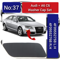Headlight Washer Cover Cap Left 4F0955275B Right 4F0955276B Compatible With  AUDI A6 (2009-2011) Tag No.37