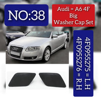 Headlight Washer Cover Cap Left 4F0955275 Right 4F0955276 Compatible With AUDI A6 C6 (2005-2008) Tag No.38