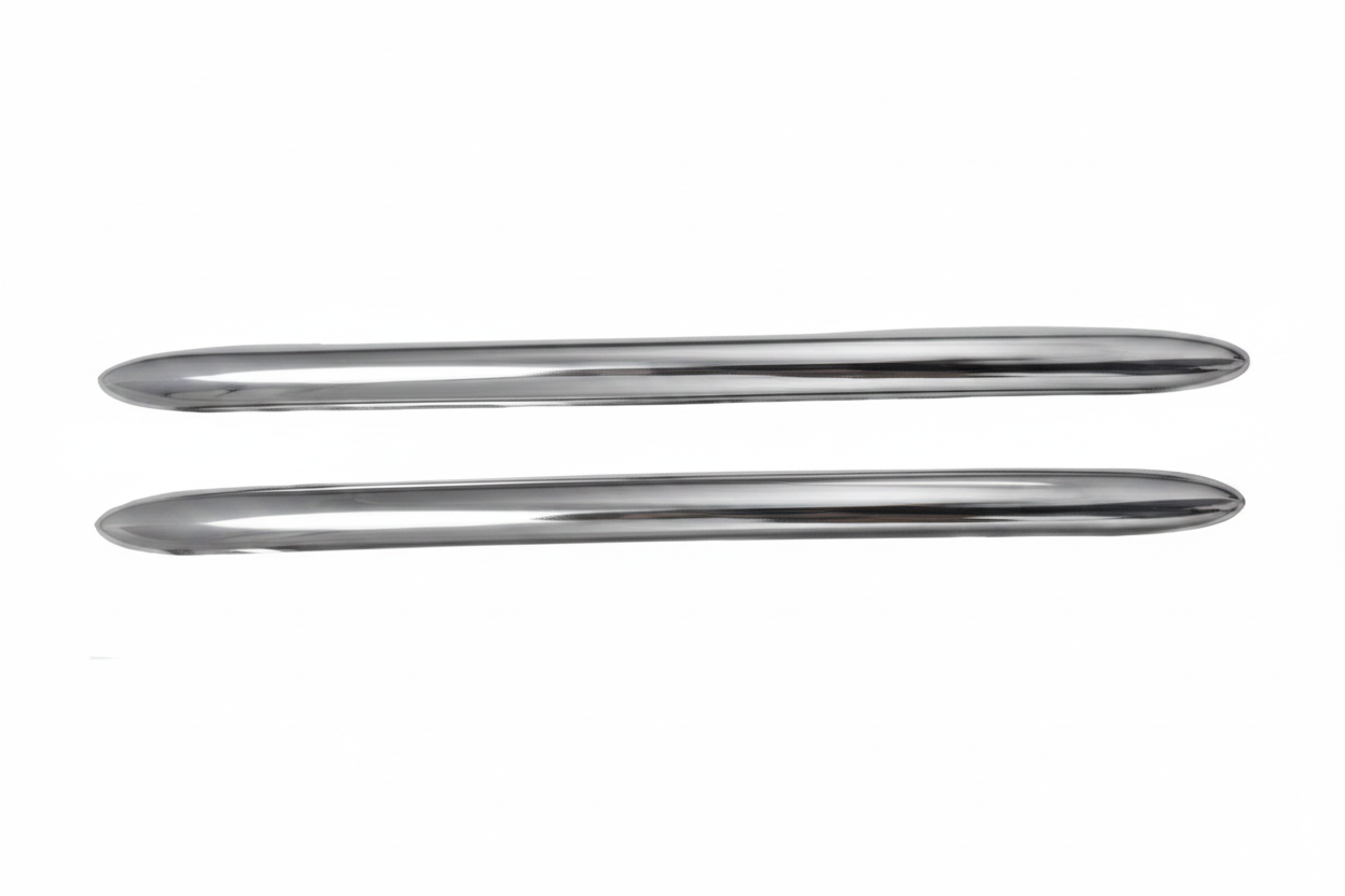 Front Door Chrome Left 51217231933 & Right 51217231932 Compatible With BMW 5 Series (F10) & 5 Gran Turismo (F07) & 7 Series (F01, F02, F03, F04) Tag No.57