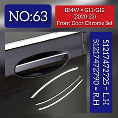 Front Door Chrome Left 51217472725 & Right 51217472790 Compatible With BMW 7 Series G11 G12 Tag No.63