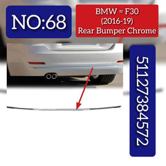 Front Bumper Chrome 51127384572 Compatible With BMW 3 Series F30 (2016-2019) Tag No.68