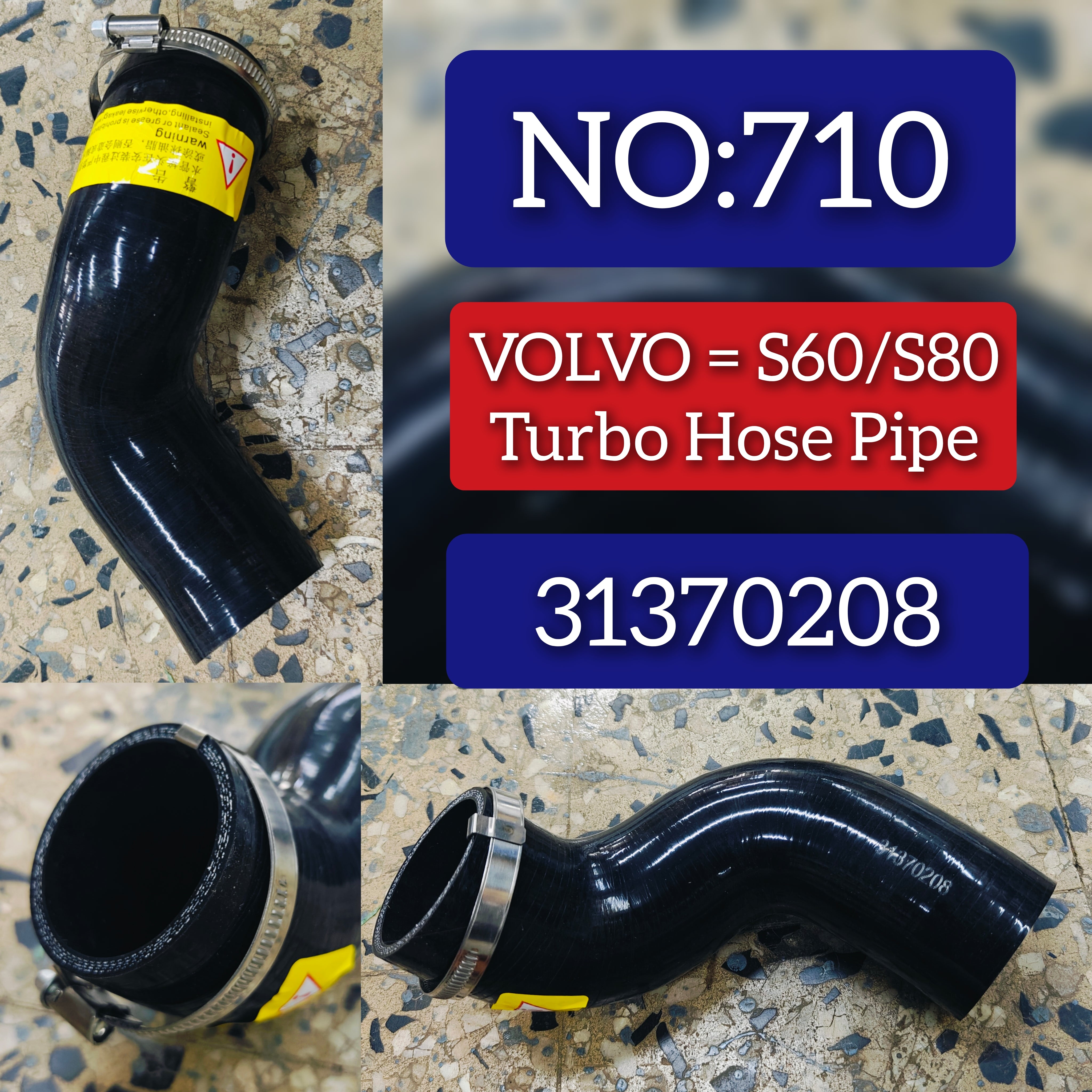 Radiator Hose Pipe 31370208 30792885 Compatible With VOLVO & Volvo XC60 & VOLVO XC60 II (246) & VOLVO XC60 I SUV (156) Tag NO:710