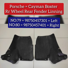 Rear Wheel Rear Right Fender Liner 98750457401 Compatible With Cayman & Boxer