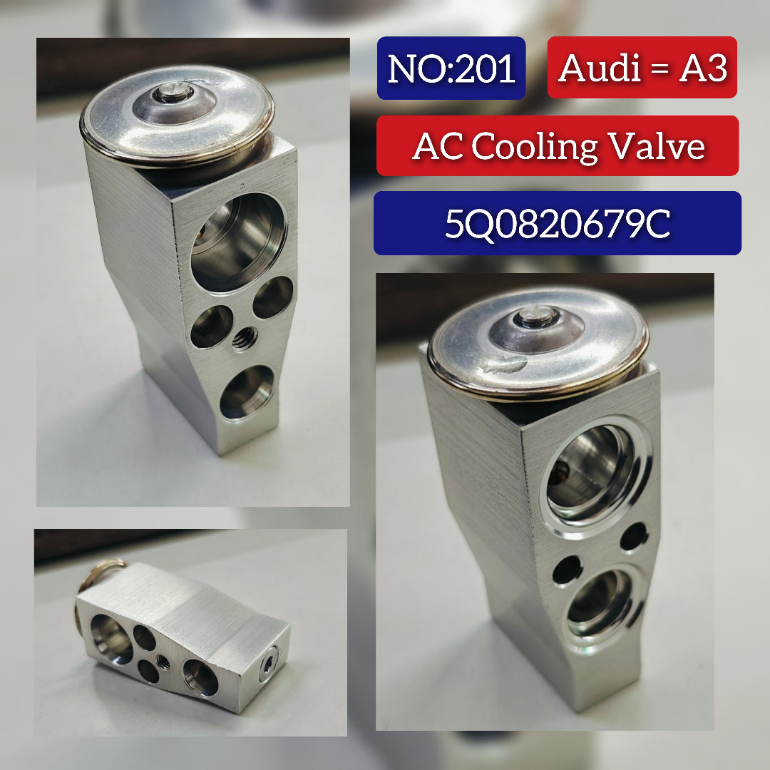 Expansion Valve 5Q0816679B 5Q0820679 5Q0820679C Compatible With Audi A3 Convertible (8V7, 8VE) | A3 / S3 & SKODA KAROQ (NU7, ND7) & VW GOLF VII Van (5G1) Tag No.201