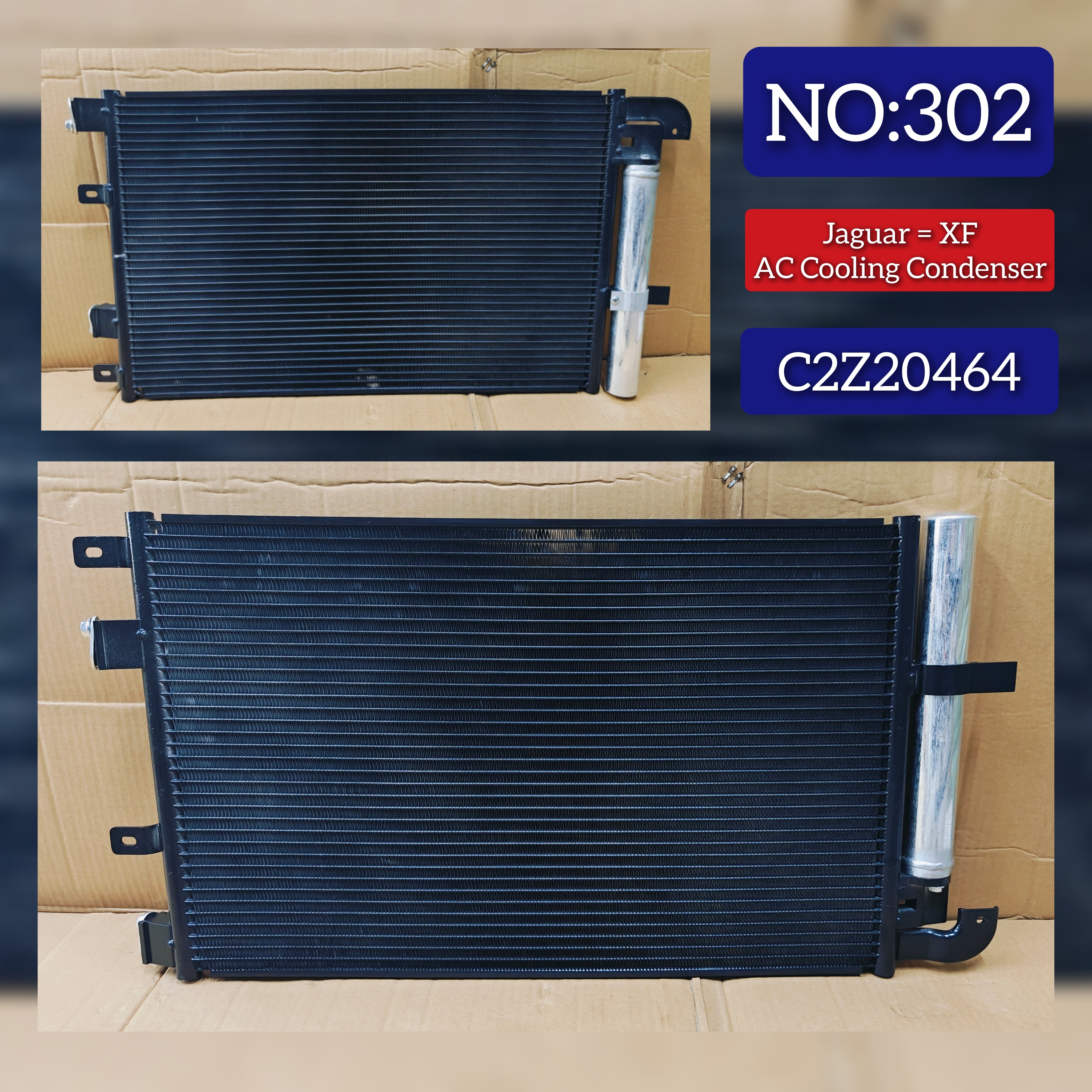 AC Cooling Condenser C2Z20464 C2Z31742 Compatible With Jaguar XF Tag No.302
