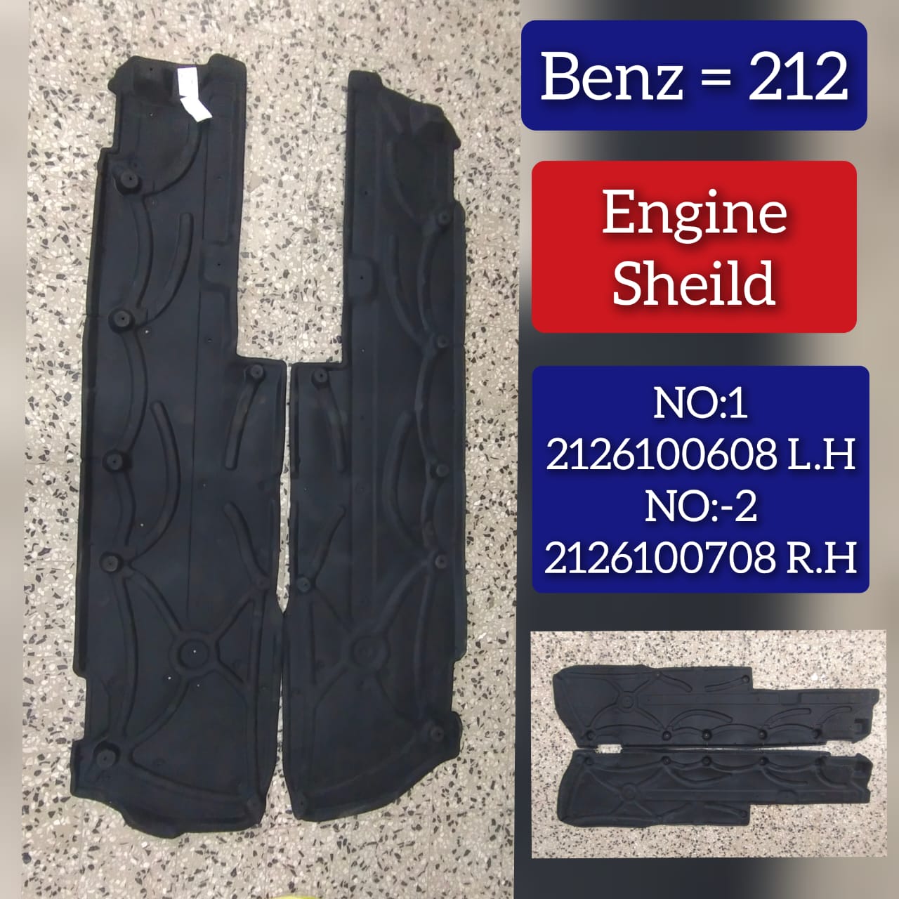 Right Side Underbody Cover 2126100708 Compatible With MERCEDES-BENZ E-CLASS (W212) Tag No.2