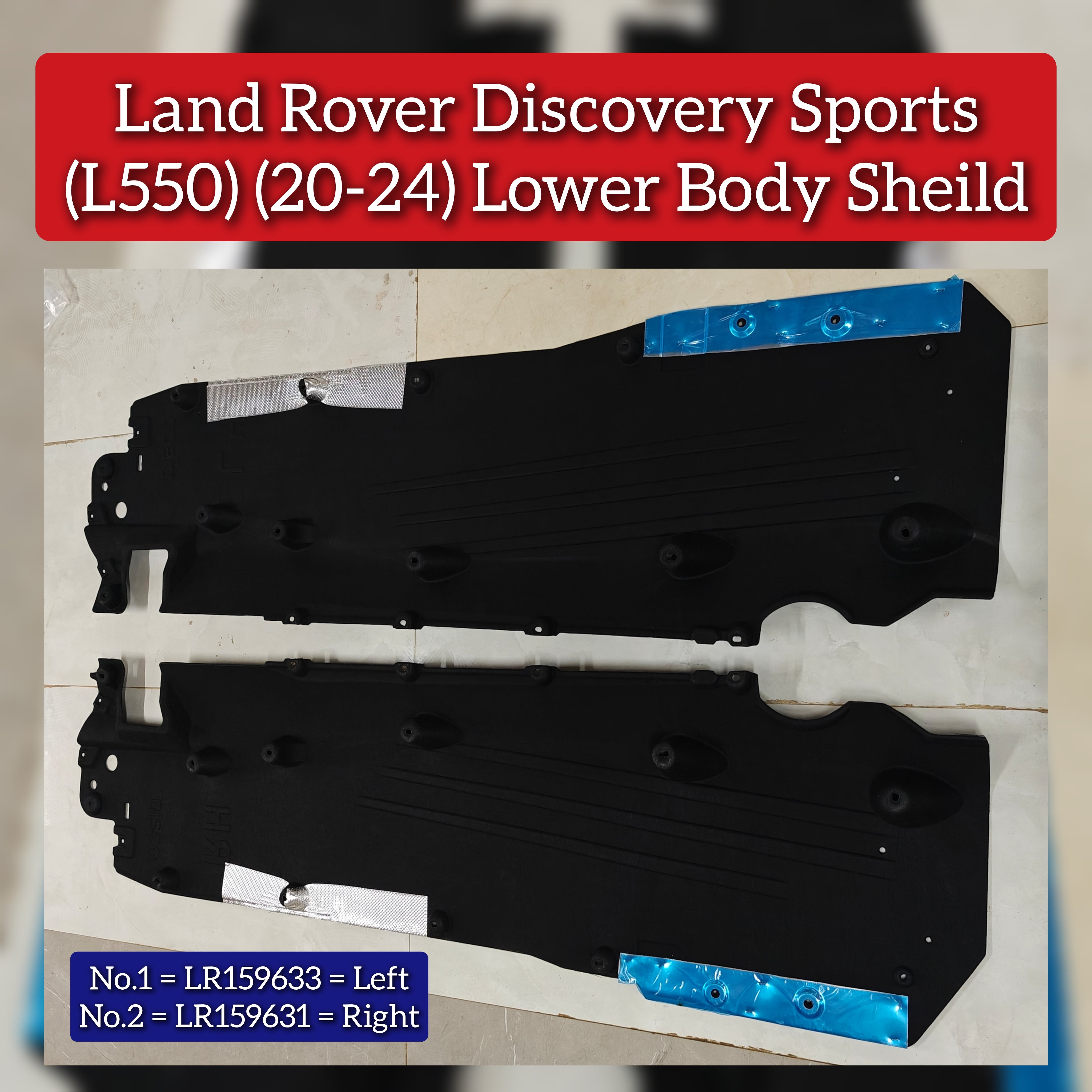 Lower Body Sheilds Left LR159633 Compatible With Land Rover Discovery Sport - L550 (2020-2024) Tag No.1