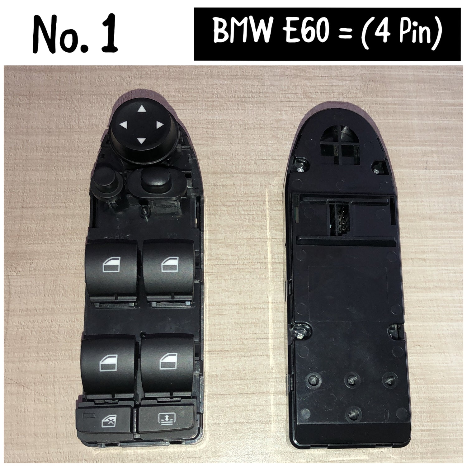 BMW 5 Series E60 Black 4 Pin Window Switch 61319122113 9122113 Tag-SW-01