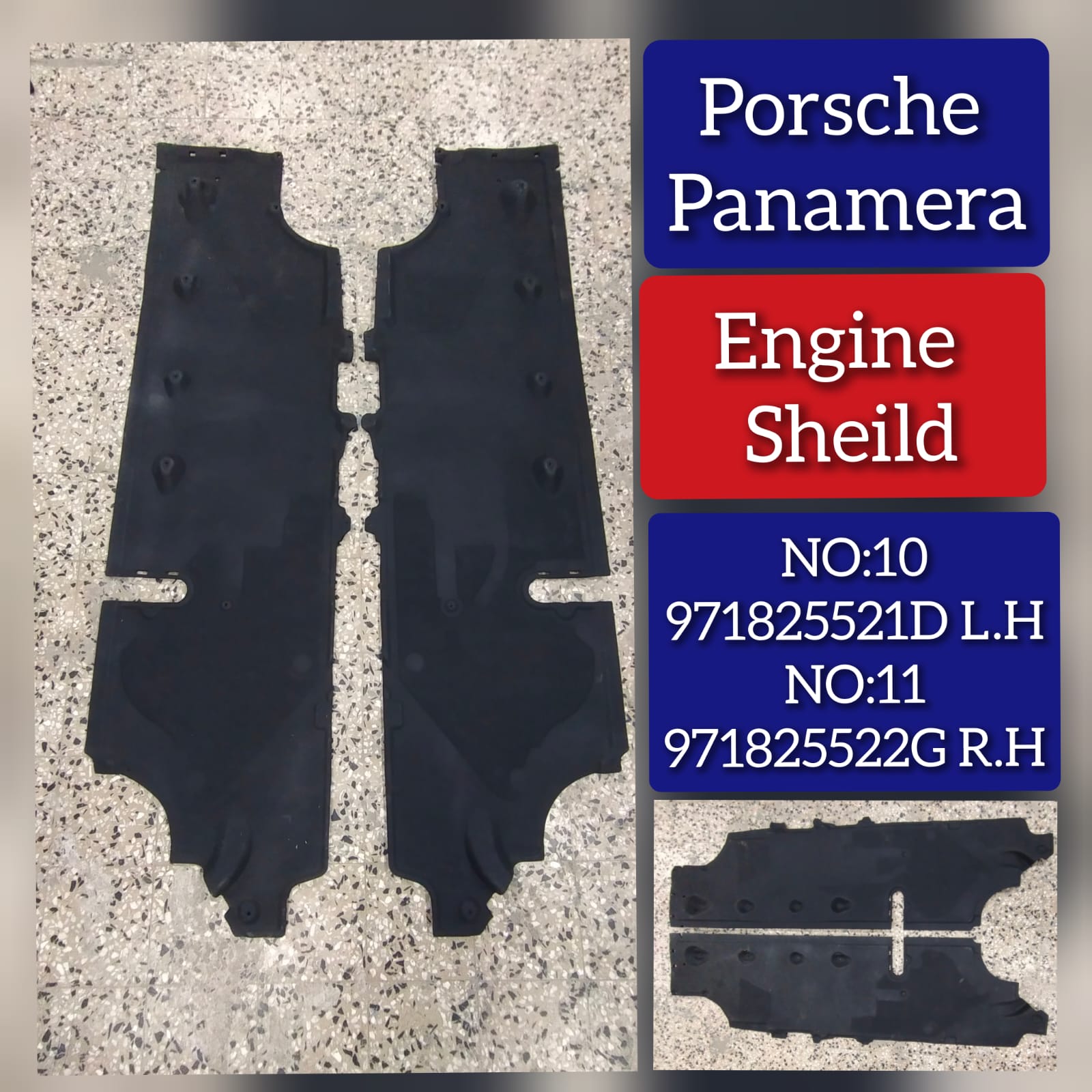 Engine Splash Shield 971825522G Compatible with Porsche Panamera Tag No.11