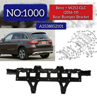 Rear Bumper Bracket 2538852101 A2538852101 Compatible With Mercedes Benz W253 (2016-19) Tag No.1000