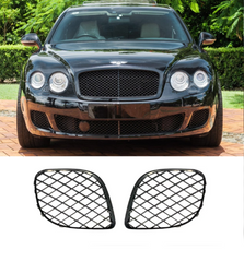 Black Fog Lamp Cover Set Left 3W5807682 & Right 3W5807683 Compatible With Bentley Flying Spur (2009-2012) Tag No.1002