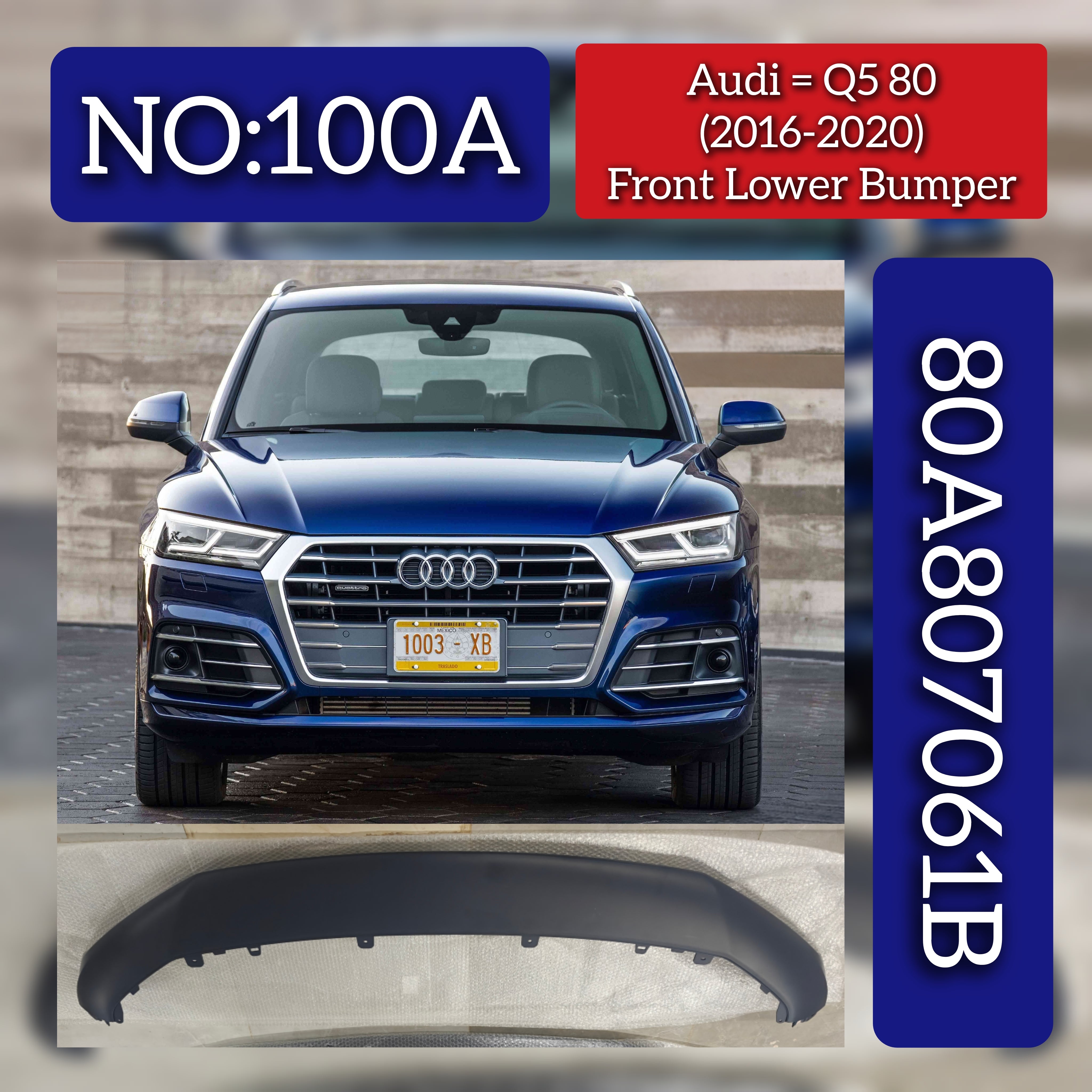 Front Lower Bumper 80D807061B Compatible With Audi Q5 80 (2016-2020) Tag No.100A