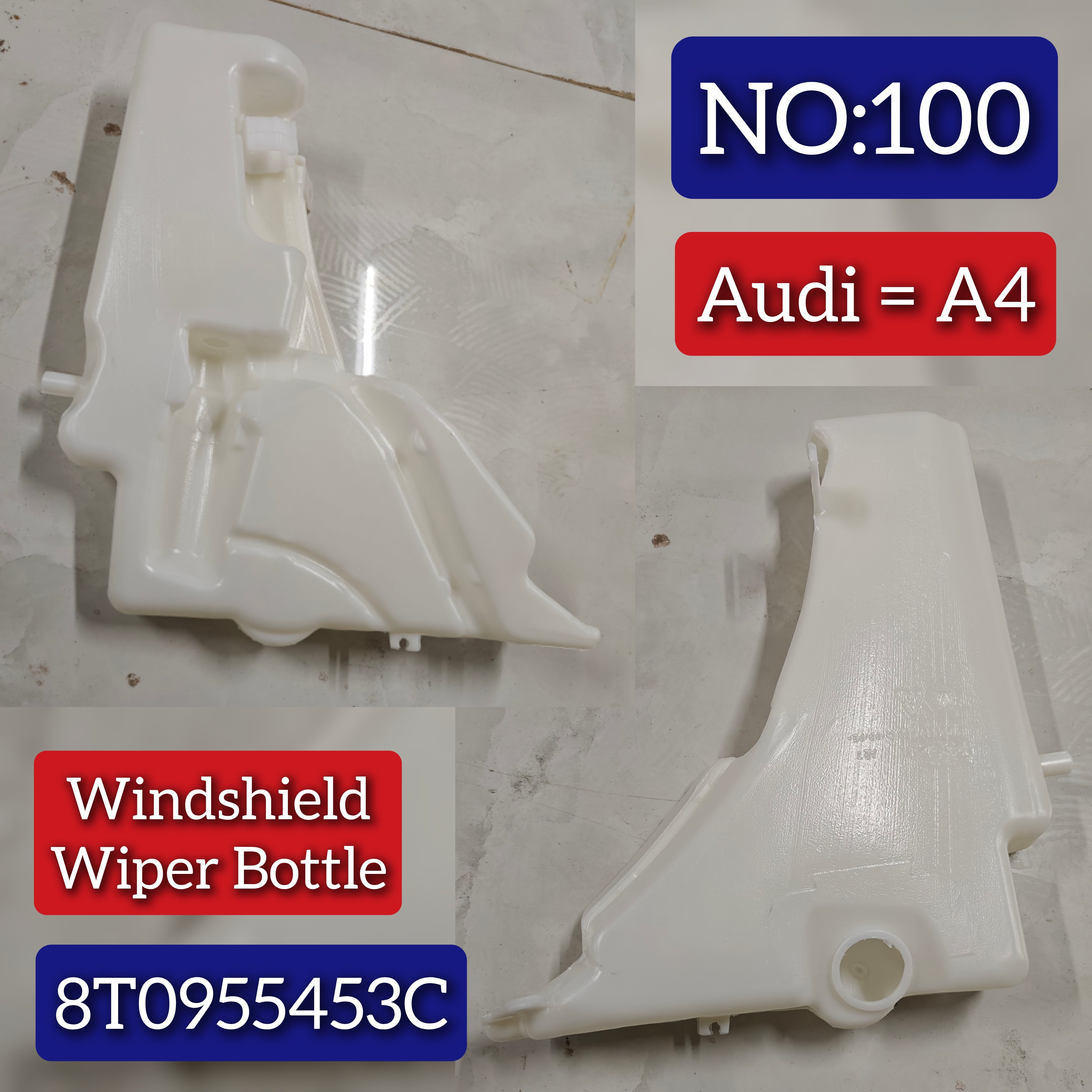 Wiper Bottle 8T0955453C 8T0955453A Compatible With AUDI A4 B8 (8K2) | A4 / S4 (2009-2015) Tag No.100